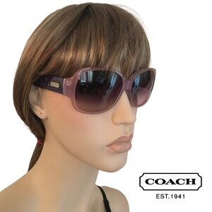 Authentic Coach Odessa Sunglasses Lilac Unworn in Original Case Cleaning Cloth